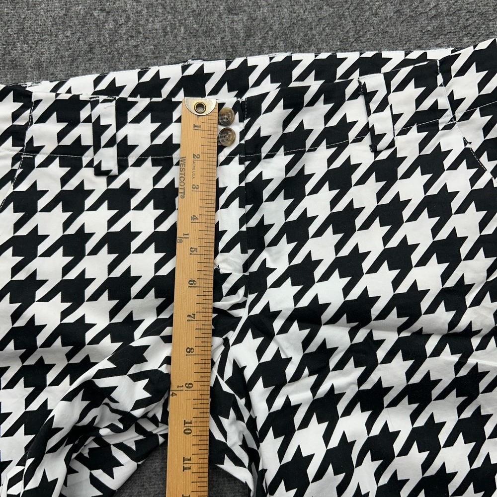 Loudmouth Shorts Womens 6 Bermuda Houndstooth Golf Wild Athleisure Black White - Picture 7 of 8